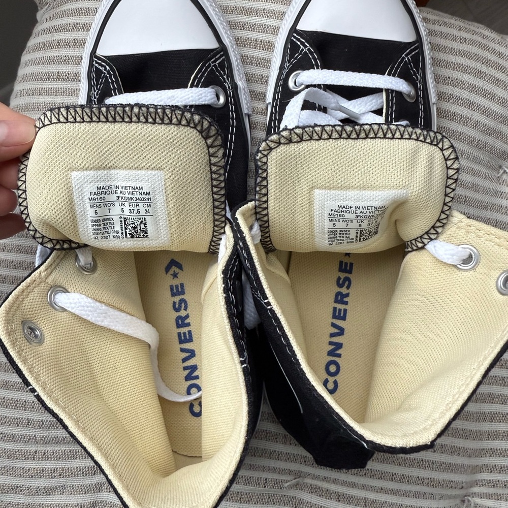 Converse Classic Black and White High-Tops - Picture 6 of 7